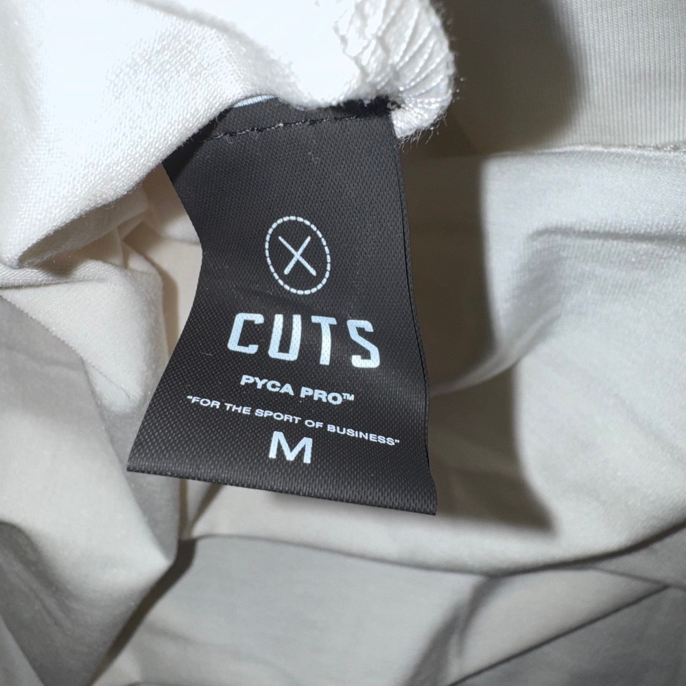 Cuts Elongated Henley Mens Long Sleeve Stretch Off-White Medium NEW - Picture 5 of 9